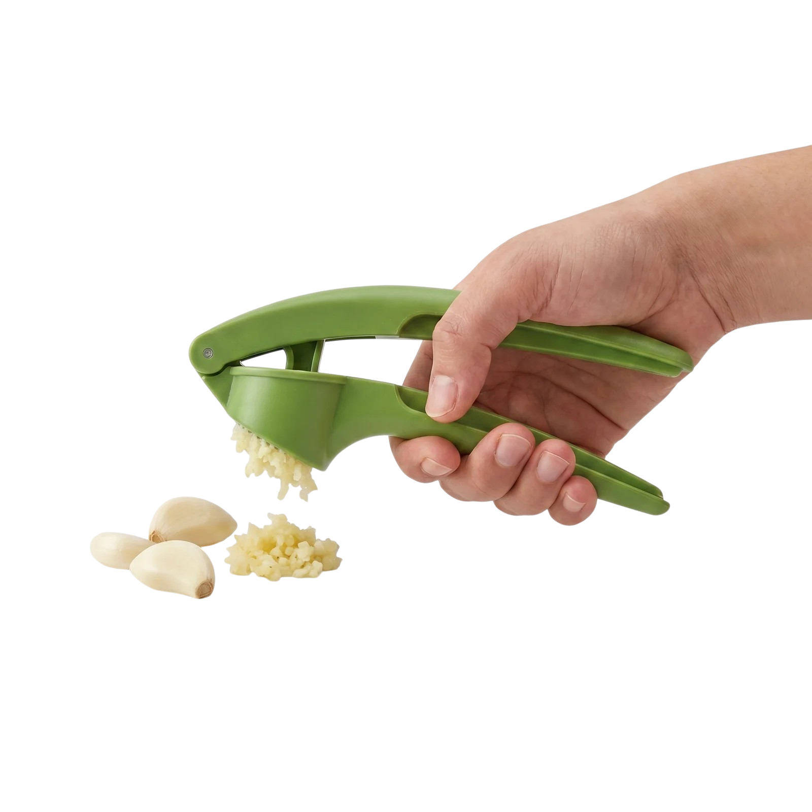 32673_enhanced_background Knoflookpers groen – compacte mini-knoflookhakker voor snel en eenvoudig voorbereiden in de keuken - Afbeelding 1