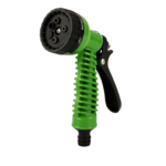 Hogedrukspuit groen en zwart met ergonomisch handvat en 7 instelbare sproeipatronen