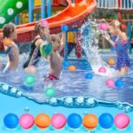 Herbruikbare zelfsluitende siliconen waterballen voor waterspelletjes in de tuin, het zwembad en op het strand - Afbeelding 2