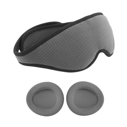 Slaapmasker met gevormde oogkommen en elastische band voor verduistering en ontspanning