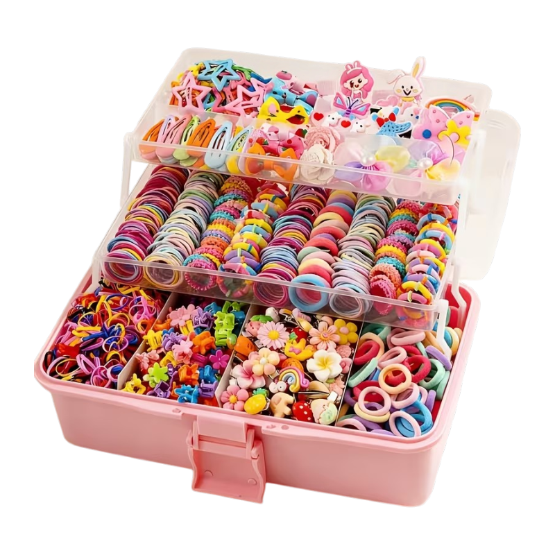 transparent (34) (42) Haaraccessoireset met 716 haarclips en haarelastiekjes