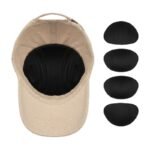Zweetbandjes voor petten in zwart, wit en zwart/wit 12 st. voor een droog voorhoofd en comfortabele pasvorm