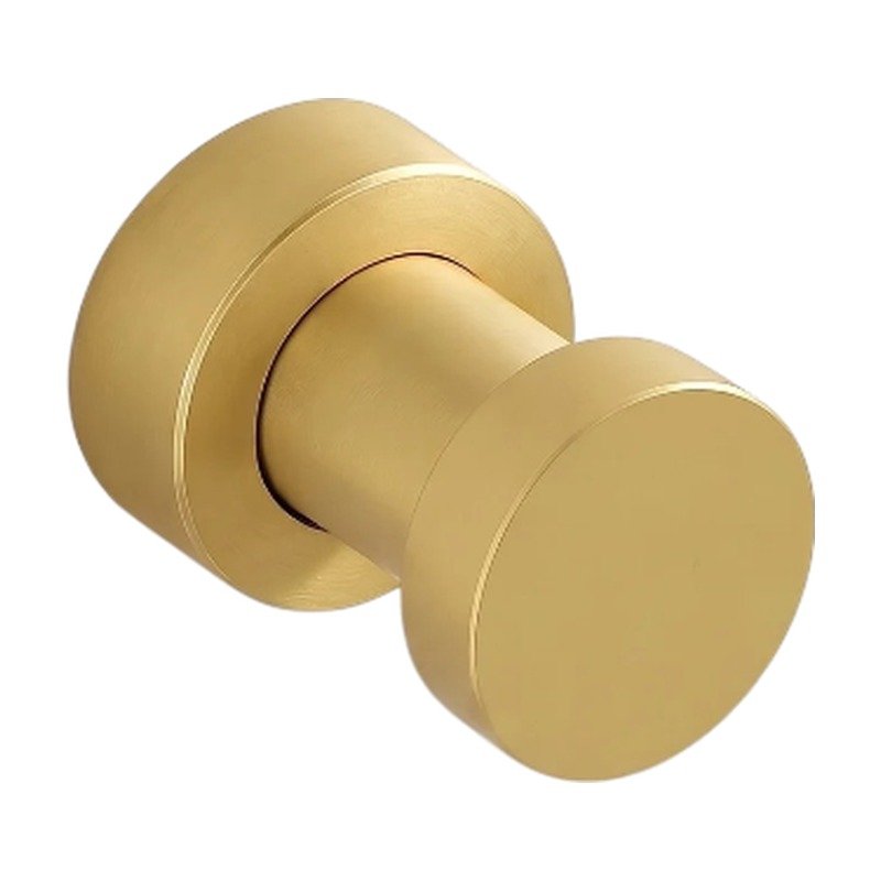 Wandhaak van staal, zwart & beige – moderne wandhaak met strak, rond ontwerp