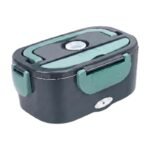 Elektrische lunchbox voor het bewaren en verwarmen van eten onderweg met deksel, handvat en sluitclips