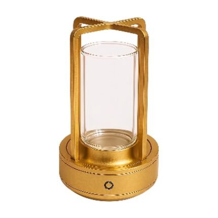 Kristallen tafellamp in retrodesign met led op batterijen en sfeervolle verlichting voor binnen