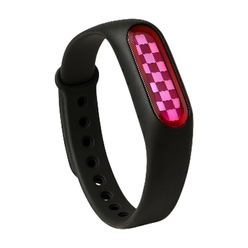 Insectenwerende armband in zwart, oranje en geel met verstelbare pasvorm voor buitengebruik Insectenwerende armband in zwart, oranje en geel met verstelbare pasvorm voor buitengebruik