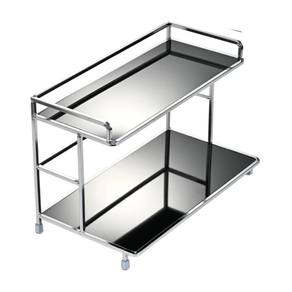 Metalen aanrecht-organizer met 2 etages – zwart Metalen aanrecht-organizer met 2 etages – zwart