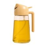2-in-1 glazen oliesprayer en -schenker met handvat, ca. 470 ml, in wit, olijfgroen, zwart of beige - Afbeelding 4