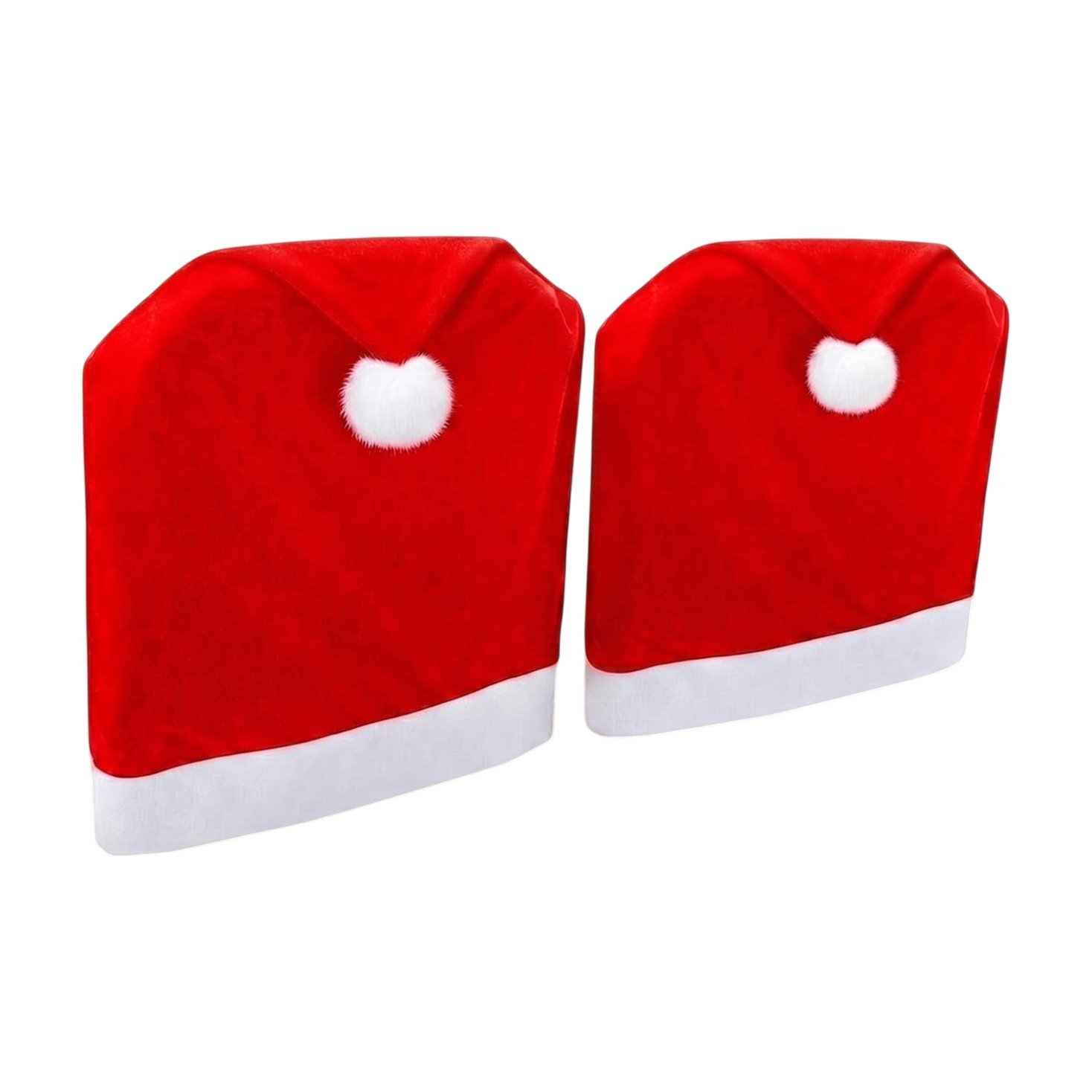 ef-34635-44627-fyld85 Pluche Stoelhoes voor Feestelijke Kerstdecoratie aan de Eettafel met Kerstmutsontwerp en Gezellige Look - Afbeelding 1