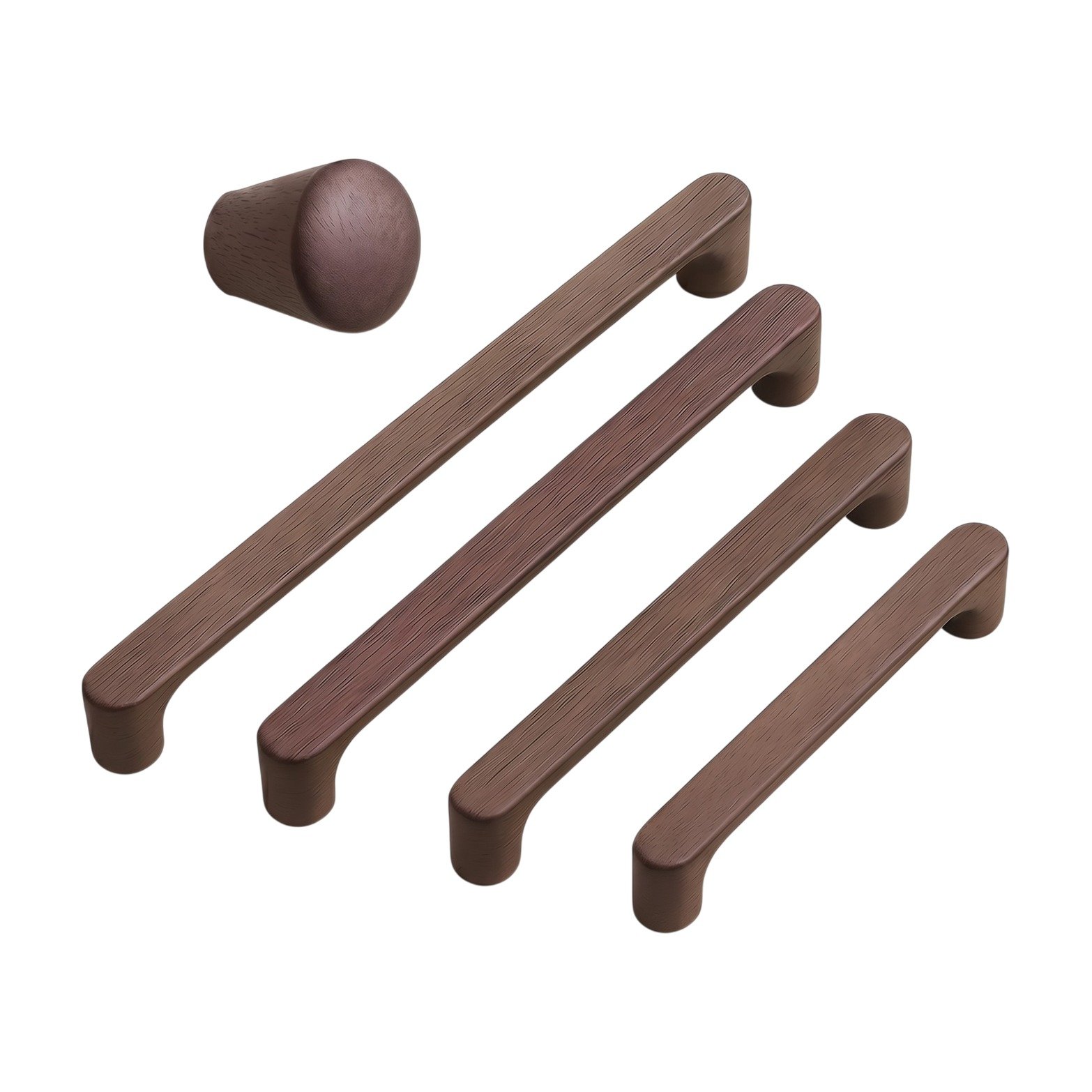 ef-34925-44982-fyld85 Kastgreep in Donkerbruin en Beige met Strakke Natuurlijke Uitstraling voor Moderne Kasten en Lades - Afbeelding 1