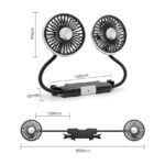Dubbele autoventilator voor de hoofdsteun met USB en 3 snelheden - Afbeelding 3
