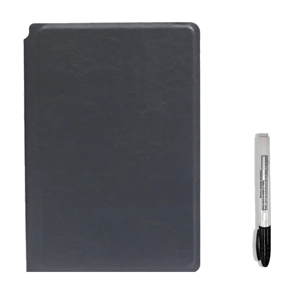Herbruikbaar A5-whiteboardnotitieboek met marker en doekje – grijs Herbruikbaar A5-whiteboardnotitieboek met marker en doekje – grijs