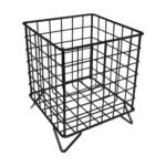 Metalen draadmand met pootjes – 13,5 × 16 cm – zwart